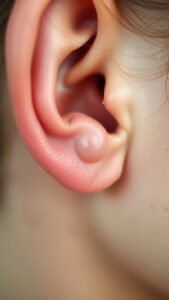 Kyste derrière l’oreille : causes, symptômes et traitements