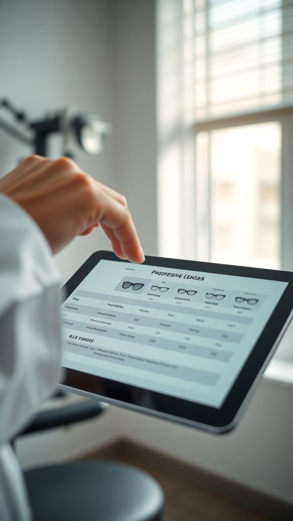 tableau comparatif verres progressifs